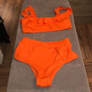 Orange bathing suit